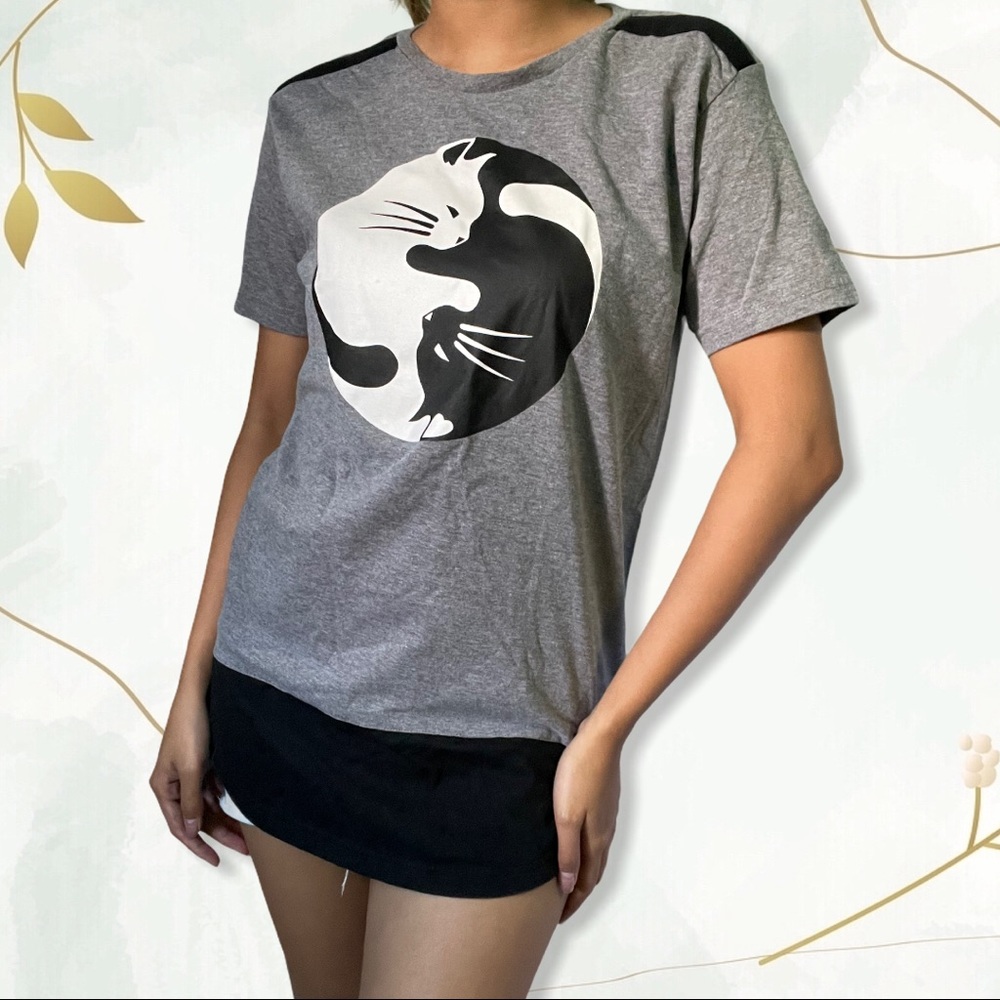 Yin Yang Cat Tee